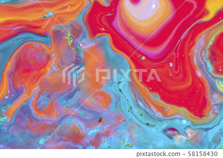 Abstract colored background from spilled paints Abstract colored background from spilled paints 58158430