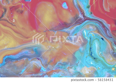 Abstract colored background from spilled paints Abstract colored background from spilled paints 58158431