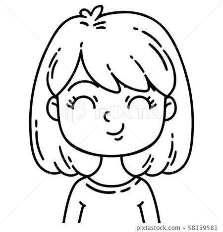 Vector avatar female character in cartoon style. 58159581