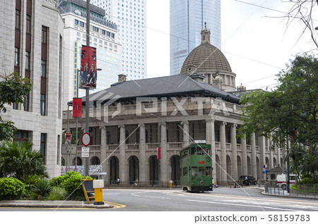 香港城市景觀和電車 香港城市景觀和電車 58159783