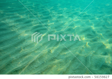 Ocean floor underwater photo, sand "dunes" lit by Ocean floor underwater photo, sand "dunes" lit by 58159827