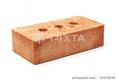 Red rough ceramic brick 58159936