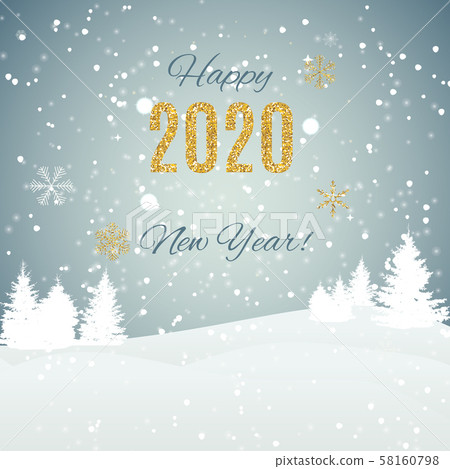 2020 Happy New Year and Marry Christmas 58160798
