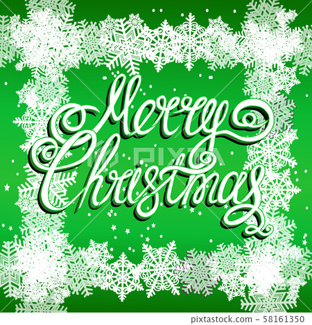 Festive Merry Christmas background with snowflakes. 58161350