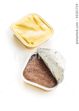 Wet pet food. Cat or dog pate. Wet pet food. Cat or dog pate. 58161724