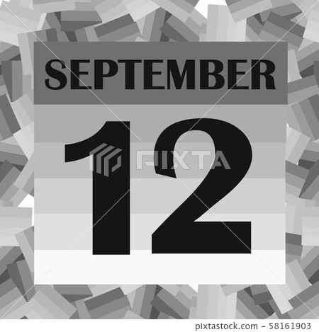 September 12 icon. For planning important day. Banner for holidays and special days. 58161903