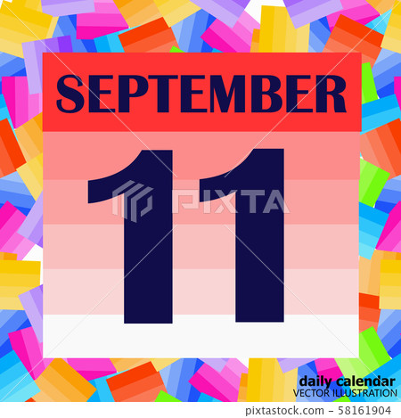 September 11 icon. For planning important day. Banner for holidays and special days. Illustration September 11 icon. For planning important day. Banner for holidays and special days. Illustration 58161904