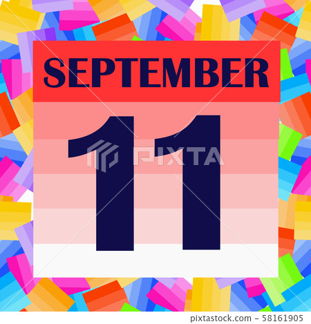 September 11 icon. For planning important day. Banner for holidays and special days. September 11 icon. For planning important day. Banner for holidays and special days. 58161905