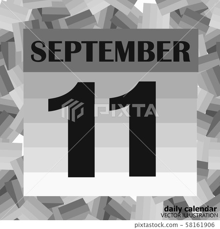 September 11 icon. For planning important day. Banner for holidays and special days. 58161906