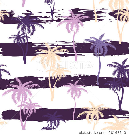 Seamless pattern with hand drawn palm Seamless pattern with hand drawn palm 58162540