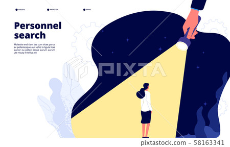 Looking for talent. Unique talented employees recruiting. We are hiring, headhunting. Woman Looking for talent. Unique talented employees recruiting. We are hiring, headhunting. Woman 58163341