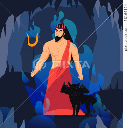 Hades Cartoon Illustration 58164124