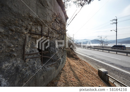 Pocheon bunker in Pocheon-si, South Korea. Korea War Moument. Pocheon bunker in Pocheon-si, South Korea. Korea War Moument. 58164238