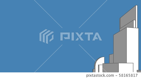 3D illustration architecture building perspective 58165817