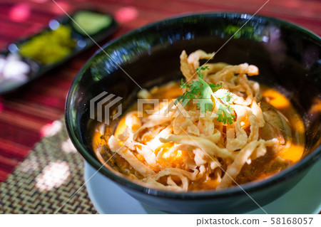 Khao Soi - thai curry noodles with chicken Khao Soi - thai curry noodles with chicken 58168057