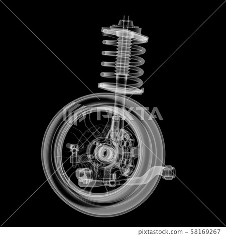 X-ray Car suspension and brake disk 58169267