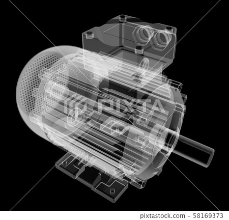 Electric motor X-Ray style - Stock Illustration [58169373] - PIXTA
