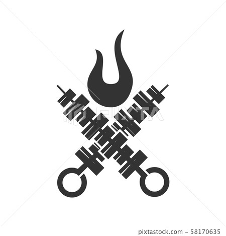 Barbecue Beef Roast logo template vector badge Barbecue Beef Roast logo template vector badge 58170635
