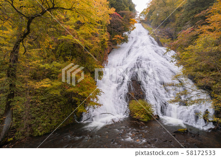 Yudaki Waterfall Autumn forest Nikko Japan 58172533