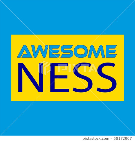 Awesome quote print in vector Awesome quote print in vector 58172907
