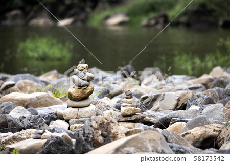 A cobblestone tower 58173542