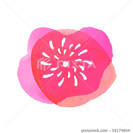 Pink flower watercolor 58174604