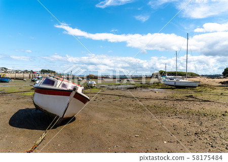Stranded ships at low tide in the Island of Batz Stranded ships at low tide in the Island of Batz 58175484