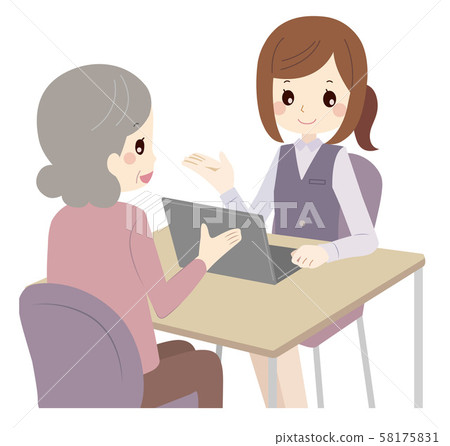 Consultation, reception, grandmother 58175831