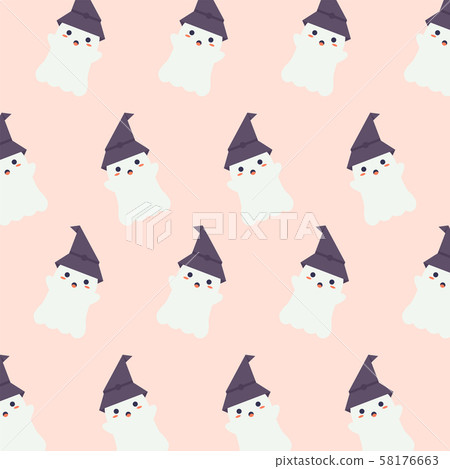 Cute halloween doodle cartoon pattern background Cute halloween doodle cartoon pattern background 58176663