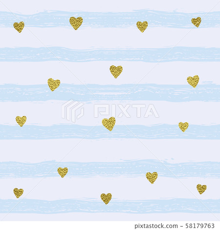 Golden sparkling shiny confetti hearts Golden sparkling shiny confetti hearts 58179763