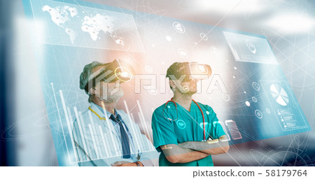 Doctor with Medical Healthcare Research Concept Doctor with Medical Healthcare Research Concept 58179764