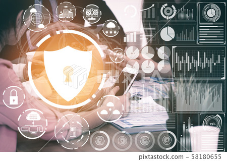 Cyber Security and Digital Data Protection Concept 58180655