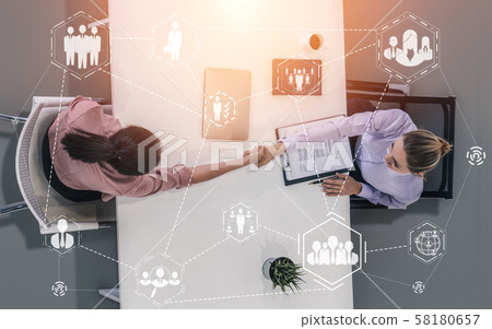 Human Resources and People Networking Concept. 58180657