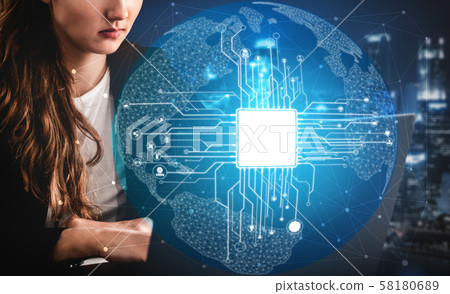 AI Learning and Artificial Intelligence Concept.. 58180689