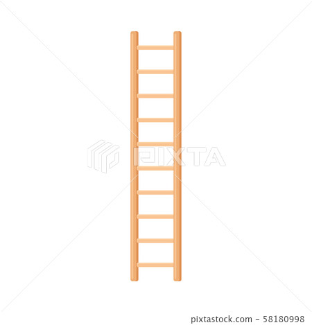 Light Wooden Step Ladder Standing Straight Vector Illustration Light Wooden Step Ladder Standing Straight Vector Illustration 58180998