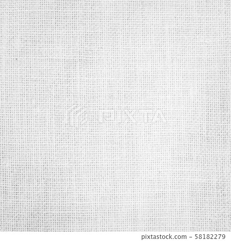 Hessian sackcloth woven texture pattern background in white grey color 58182279