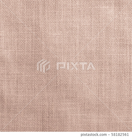 Hessian sackcloth woven texture pattern background in light red cream beige brown color 58182561