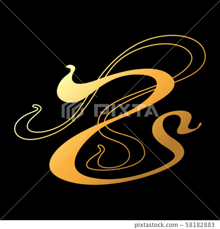 Art Nouveau decorative element. Art Nouveau decorative element. 58182883