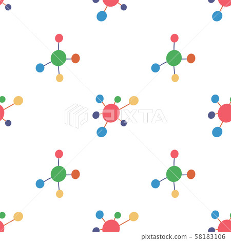 Seamless pattern with molecule Seamless pattern with molecule 58183106