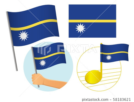 Nauru flag icon set Nauru flag icon set 58183621