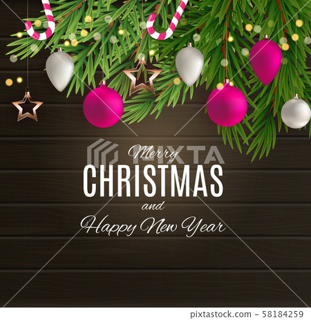Merry Christmas and Happy New Year posters. Vector Merry Christmas and Happy New Year posters. Vector 58184259
