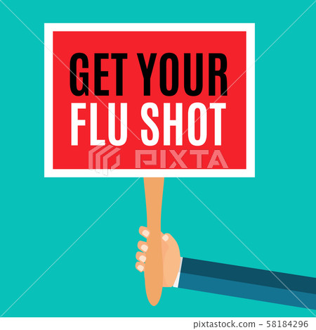 Get Your Flu Shot Vaccination concept flat Get Your Flu Shot Vaccination concept flat 58184296