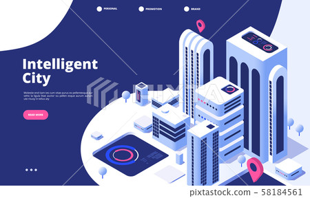 Smart city concept. Urban digital innovation office future city virtual town road smart skyscraper Smart city concept. Urban digital innovation office future city virtual town road smart skyscraper 58184561