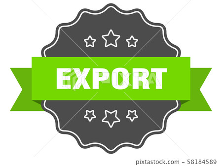export isolated seal. export green label. export 58184589