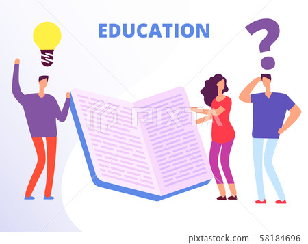Help in education, education courses vector concept 58184696