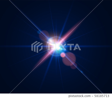 Glowing lens flare. Glare light effects with bokeh Glowing lens flare. Glare light effects with bokeh 58185713