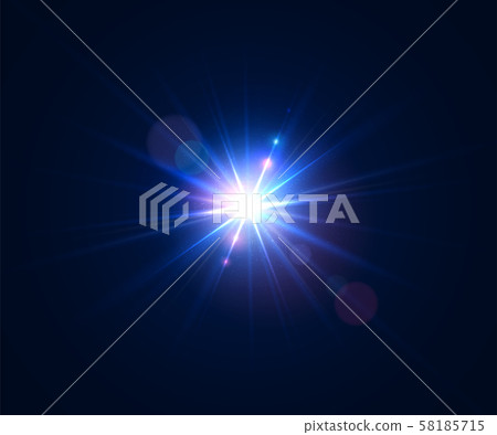 Glowing flash. Realistic lens flare effect Glowing flash. Realistic lens flare effect 58185715