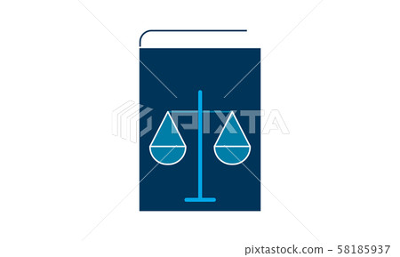 Law book icon vector. Simple flat symbol. Perfect pictogram illustration on white background. Law book icon vector. Simple flat symbol. Perfect pictogram illustration on white background. 58185937