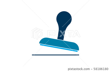 Approval Stamp icon. Simple flat symbol. Perfect pictogram illustration on white background. 58186180