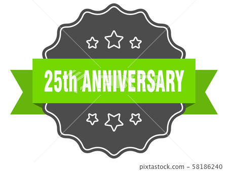 25th anniversary isolated seal. 25th anniversary 25th anniversary isolated seal. 25th anniversary 58186240